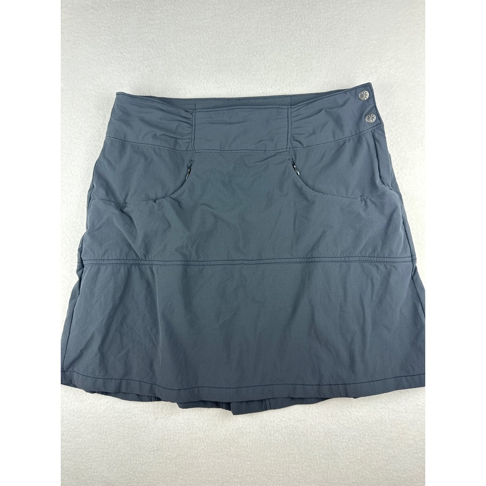 Athleta Trekkie Skort Womens 8 Dark Gray Hiking Outdoor Skirt Pockets 405141